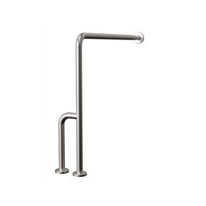 Suporte Lateral Esquerdo para Piso/Parede de 75X80cm PCD Inox Escovado Levevida