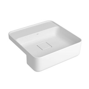 Cuba de Semi-Encaixe Quadrado com Mesa de 40cm Ref. L.61040.M.17 Branco Deca