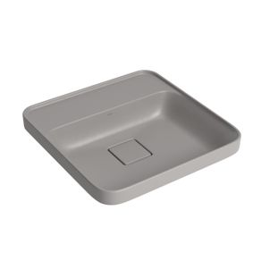 Cuba de Sobrepor Quadrada com Mesa de 40cm L.21040.M.85 Soft Antracite Deca
