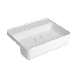 Cuba Semi-Encaixe Retangular com Mesa de 50cm Ref. L.63050.M.17 Branco Deca