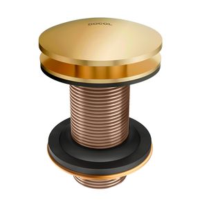 Válvula de Saída para Lavatório Click Clack Chrome 00922443 Ouro Polido Docol