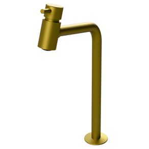 Torneira para Lavatório de Mesa com Bica Alta 45 Bello Ref.5195555 Ouro Fosco Romar