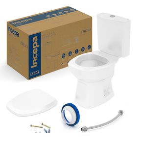 Kit Completo de Bacia com Caixa Acoplada e Acessórios Thema Branco Incepa