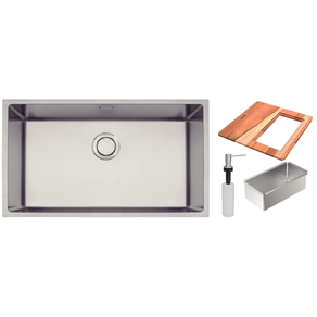 1Cuba de Sobrepor de 70x40cm com Acessórios e Válvula de 4.1/2