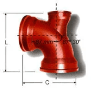 Joelho com Visita 100x50mm HL Ferro Fundido