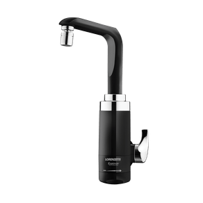 Torneira Eletrônica para Cozinha de Parede de 5500w 220v Essence Preto com Cromado Lorenzetti