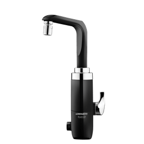 Torneira Eletrônica para Cozinha de Mesa de 4600w 127v Essence Preto com Cromado Lorenzetti