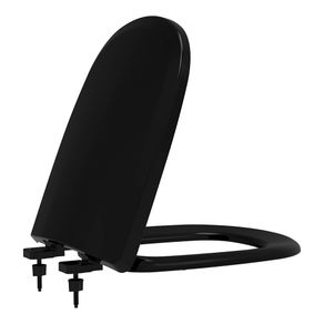 Assento Sanitário em Polipropileno com Soft Close para Bacia Etna Preto Tupan