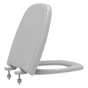 Assento Sanitário em Polipropileno Convencional para Bacia Fit/Versato/Versa Cinza Prata Tupan