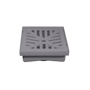 Caixa Coletora com Grelha de 30x30cm Ref. 1691 Cinza Estrela