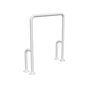 Suporte de Apoio Fixa para Piso de 75x70cm em Alumínio Branco Levevida