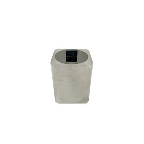 Porta Cotonetes com Acabamento Sienna Otto Perola/Cromado Resimetal