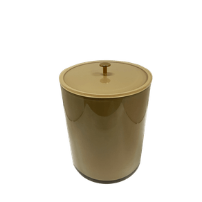 Lixeira de 20x25cm com Acabamento Ponto Redonda Cristal Honey Resimetal