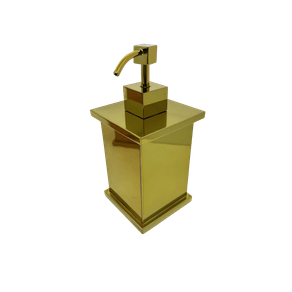 Porta Sabonete Líquido Quadrado Ref. 8203GL Gold Rogeart
