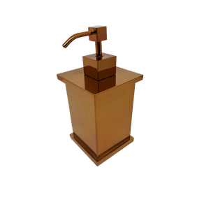 Porta Sabonete Líquido Quadrado Ref. 8203RG Red Gold Rogeart