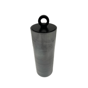 Porta Escovas com Acabamento Ello Redondo Chumbo/Black Matte Resimetal