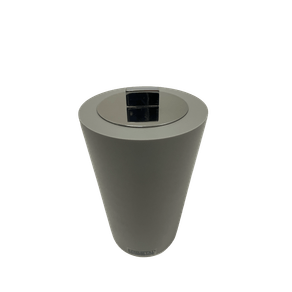 Porta Algodão com Acabamento Sienna Conne Cinza Claro Fosco/Cromado Resimetal