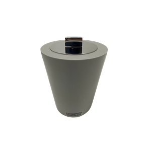 Porta Cotonetes com Acabamento Sienna Conne Cinza ClaroFosco/Cromado Resimetal