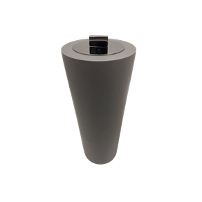 Porta Escovas com Acabamento Sienna Conne Cinza Claro Fosco/Cromado Resimetal