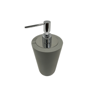 Porta Sabão Líquido Conne Cinza Claro Fosco/Cromado Resimetal