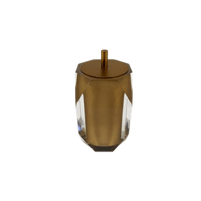 Porta Algodão Lyra Cristal Ouro/Gold Matte Resimetal