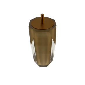 Porta Escovas com Acabamento Ponto Lyra Cristal Ouro/Gold Matte Resimetal