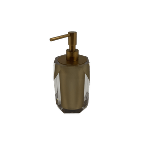 Porta Sabão Líquido Lyra Cristal Ouro/Gold Matte Resimetal