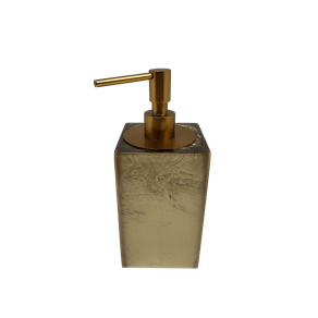 Porta Sabão Líquido Quadrada Champanhe/Gold Matte Resimetal