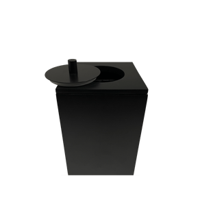 Lixeira de 18x25cm Quadrada Preto Fosco Resimetal