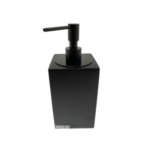 Porta Sabão Líquido Quadrada Preto Fosco Resimetal