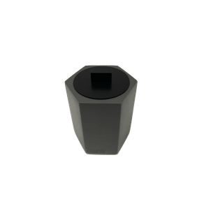 Porta Cotonetes com Acabamento Sienna Six Cinza Escuro Fosco/Black Matte Resimental