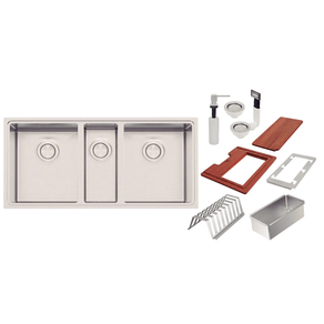 Cuba de 97x46cm TDC com Acessórios Quadrum 2.5C Ref. 94009153 Inox Tramontina