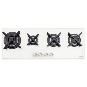 Cooktop a Gás Slim Glass Flat W 4G100 Ref. 94732174 Branco Tramontina