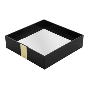 Bandeja Quadrada One Gold/Preto Zen