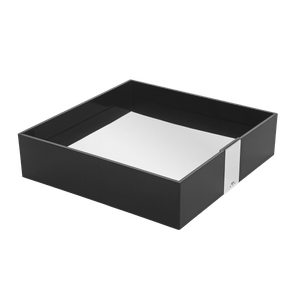 Bandeja Quadrada One Inox Polido/Preto Zen