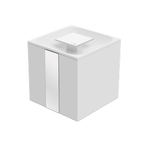 Lixeira de 1,5 Litros One Inox Polido/Branco Zen