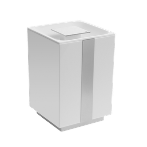 Lixeira de 5 Litros One Inox Polido/Branco Zen