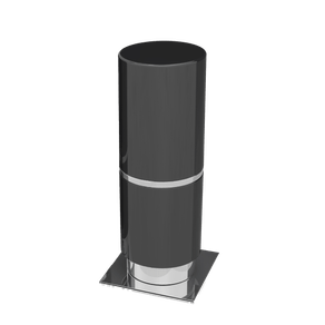 Porta Objetos Miss Inox Polido/Preto Zen