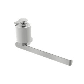 Saboneteira Líquida e Toalheiro Miss Inox Polido/Branco Zen