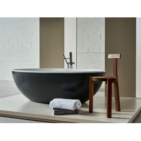 Banheira Oval com Acabamento Color Coating BM056 Chumbo Banhomais