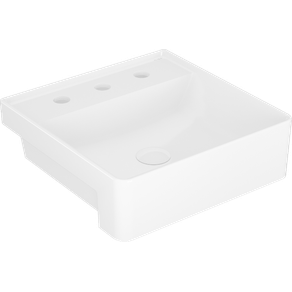 Cuba de Semi-Encaixe com Mesa Quadrada de 42x42x13cm Sentiero Ref. 12.0322.0101A Branco Acqua