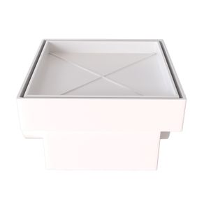 Ralo Invisível Sifonado Smart de 10x10x7cm Ref. 2058 Branco Estrela