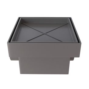 Ralo Invisível Sifonado Smart de 10x10x7cm Ref. 2059 Cinza Estrela