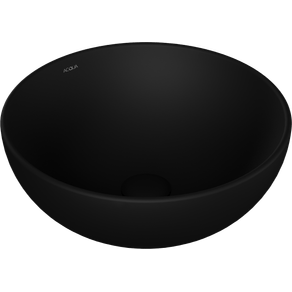 Cuba de Apoio Redonda de 36x14cm Barocco Ref. 12.0411.0404P Preto Fosco Acqua