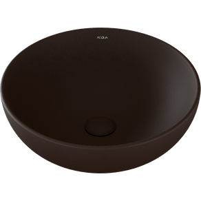 Cuba de Apoio Redonda de 40x14cm Barocco Ref. 12.0411.2020M Marrom Fosco Acqua