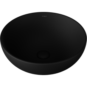 Cuba de Apoio Redonda de 40x14cm Barocco Ref. 12.0411.0404M Preto Fosco Acqua