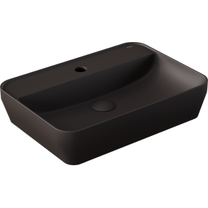 Cuba de Apoio Retangular com Mesa de 50x35x11cm Catena Ref. 12.0116.2020A Marrom Fosco Acqua