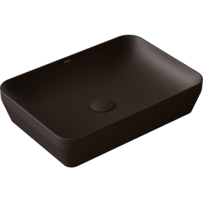 Cuba de Apoio Retangular de 50x35x11cm Catena Ref. 12.0115.2020A Marrom Fosco Acqua