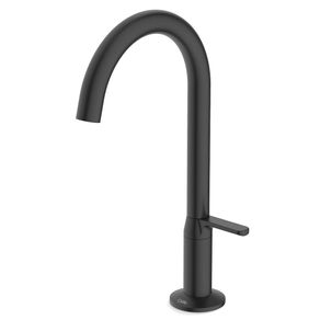 Torneira para Lavatório de Mesa com Bica Baixa Design Preto Matte Celite