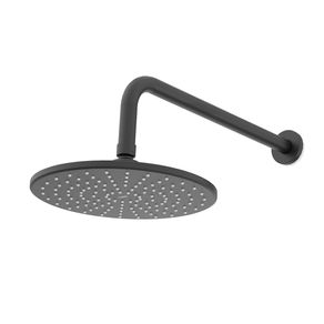 Chuveiro de Parede com Braço de 15cm Basic Preto Matte Celite